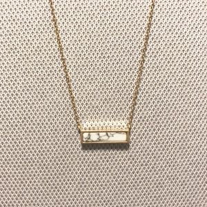 Marble bar necklace